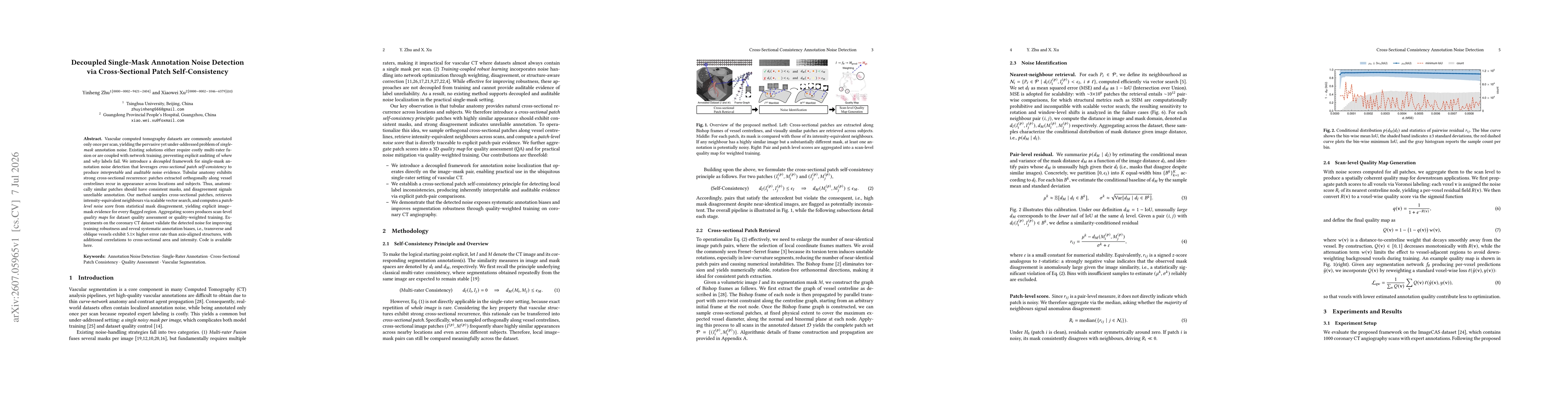 Thumbnail for Decoupled Single-Mask Annotation Noise Detection via Cross-Sectional Patch Self-Consistency