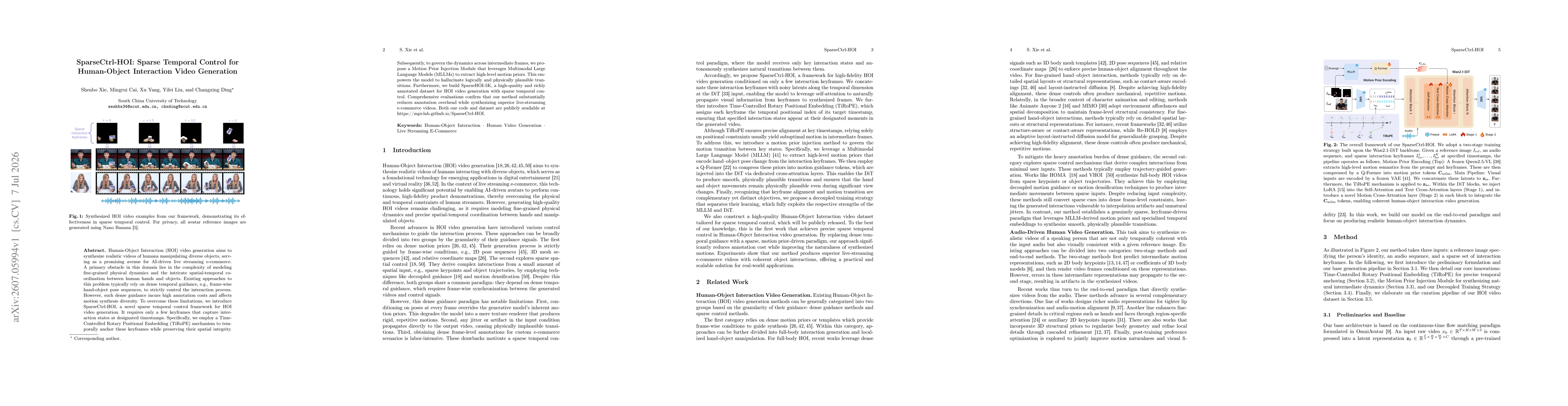 Thumbnail for SparseCtrl-HOI: Sparse Temporal Control for Human-Object Interaction Video Generation