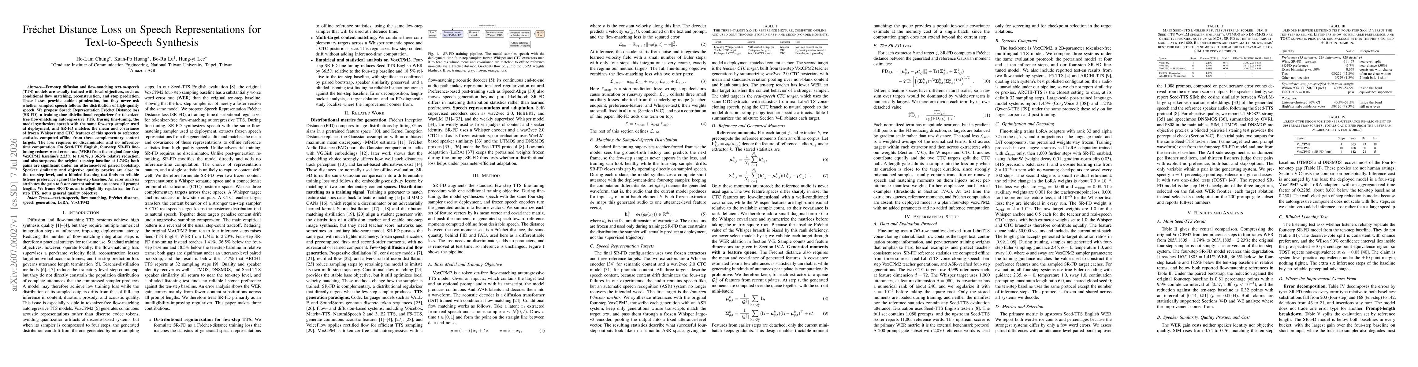 Thumbnail for Fréchet Distance Loss on Speech Representations for Text-to-Speech Synthesis