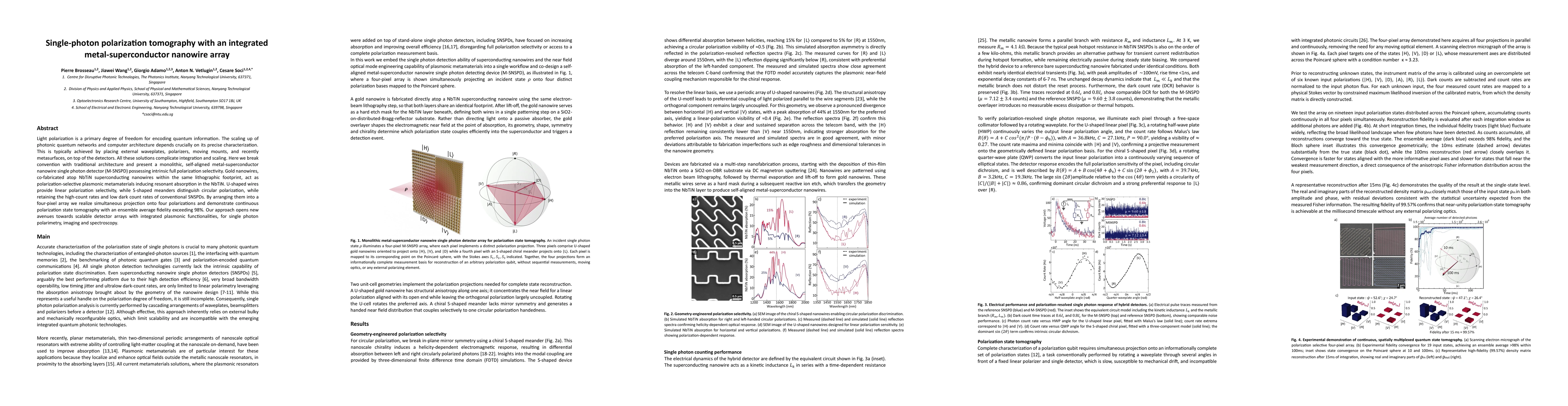 Thumbnail for Single-photon polarization tomography with an integrated metal-superconductor nanowire array