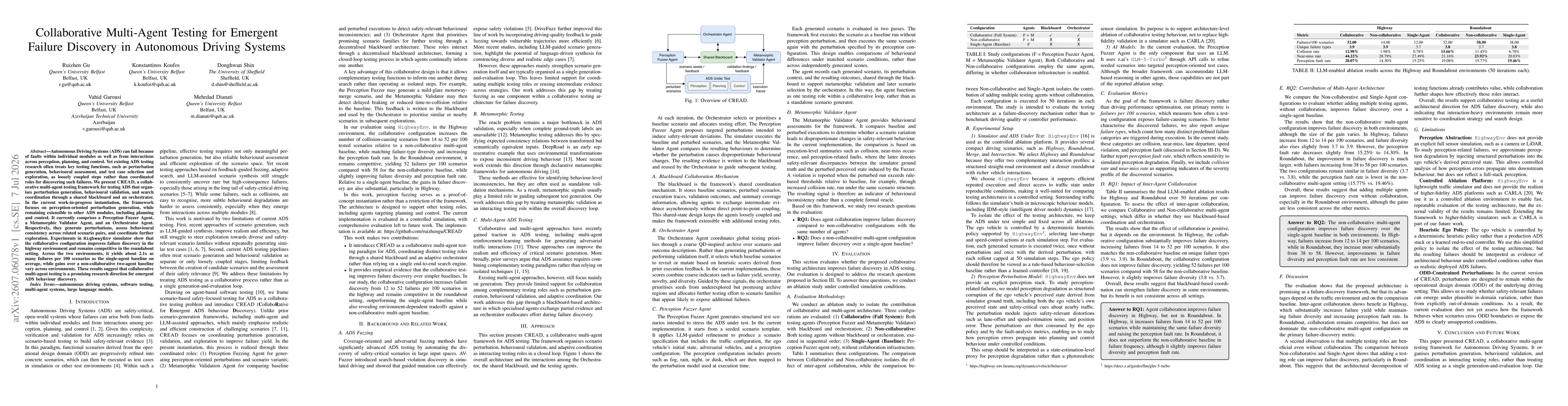 Thumbnail for Collaborative Multi-Agent Testing for Emergent Failure Discovery in Autonomous Driving Systems