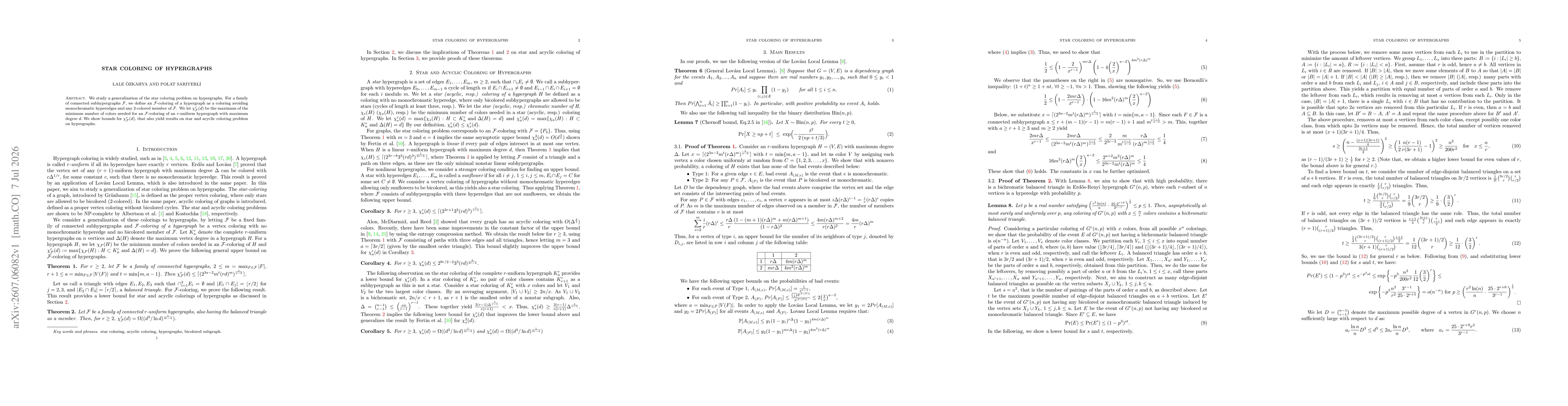 Thumbnail for Star Coloring of Hypergraphs