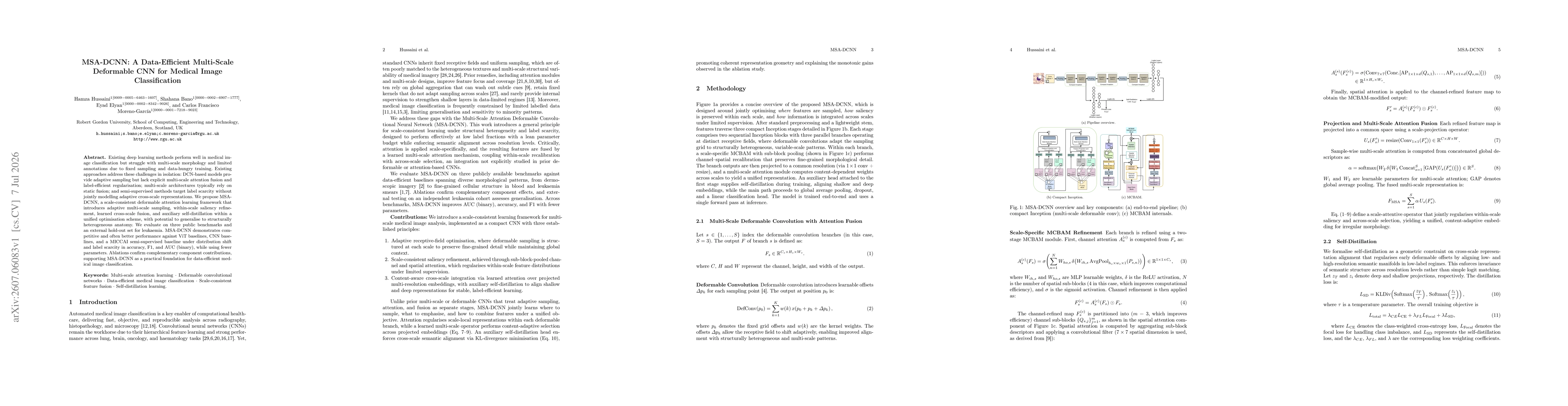 Thumbnail for MSA-DCNN: A Data-Efficient Multi-Scale Deformable CNN for Medical Image Classification