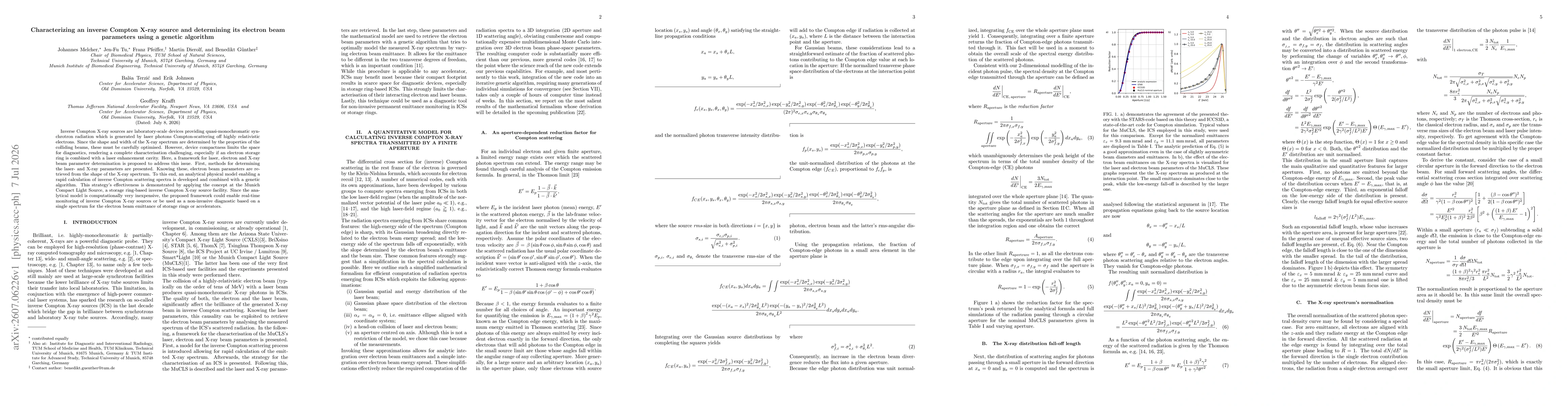 Thumbnail for Characterizing an inverse Compton X-ray source and determining its electron beam parameters using a genetic algorithm
