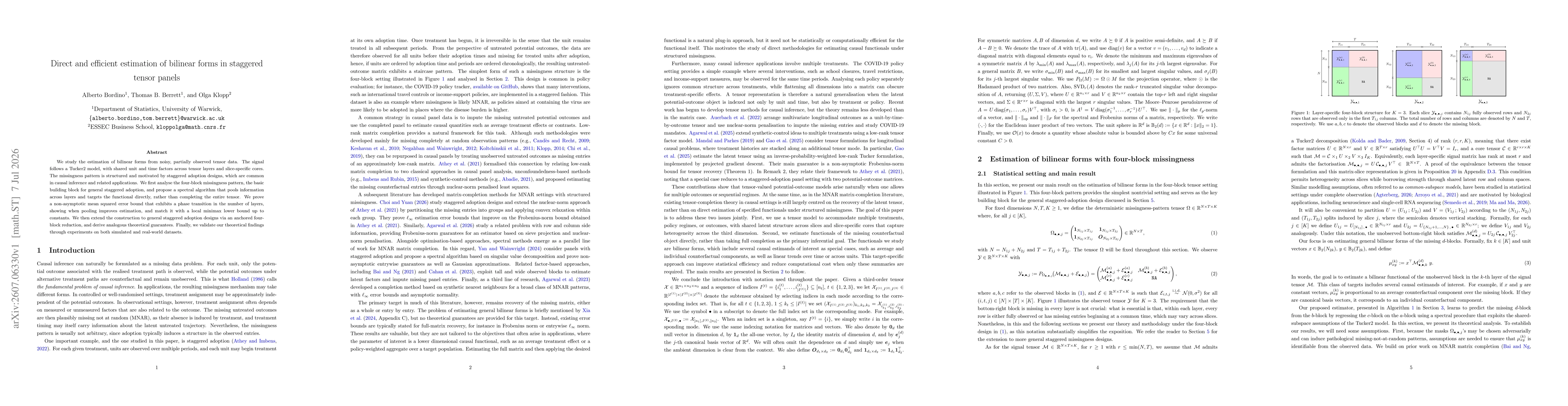 Thumbnail for Direct and efficient estimation of bilinear forms in staggered tensor panels