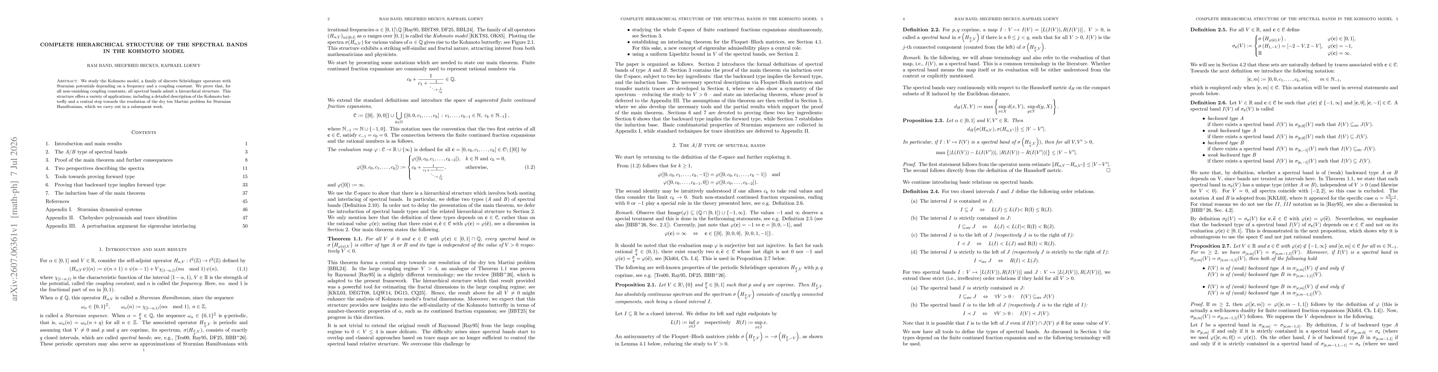 Thumbnail for Complete hierarchical structure of the spectral bands in the Kohmoto model