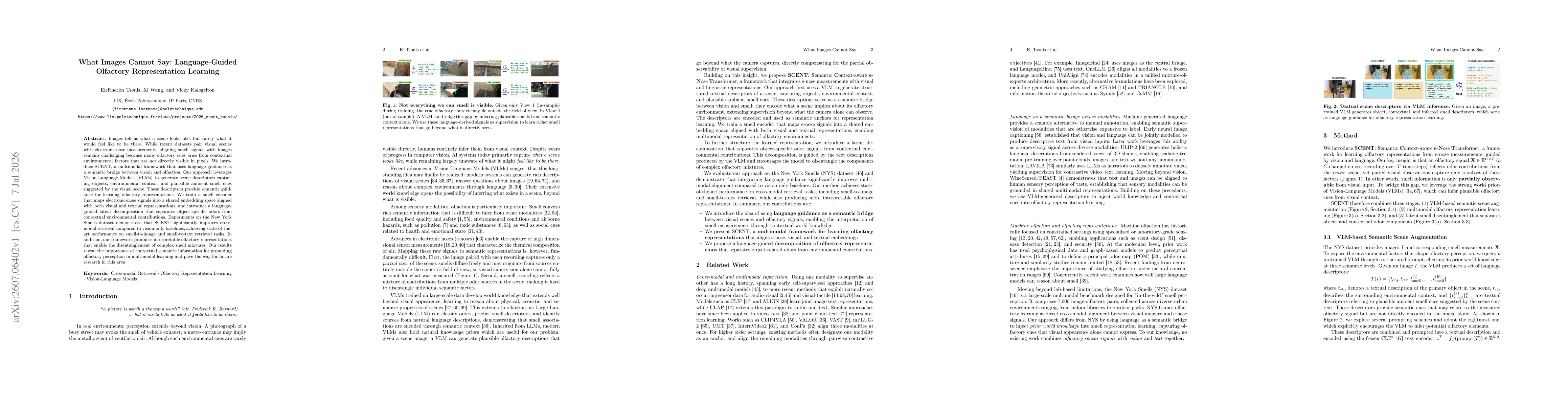 Thumbnail for What Images Cannot Say: Language-Guided Olfactory Representation Learning