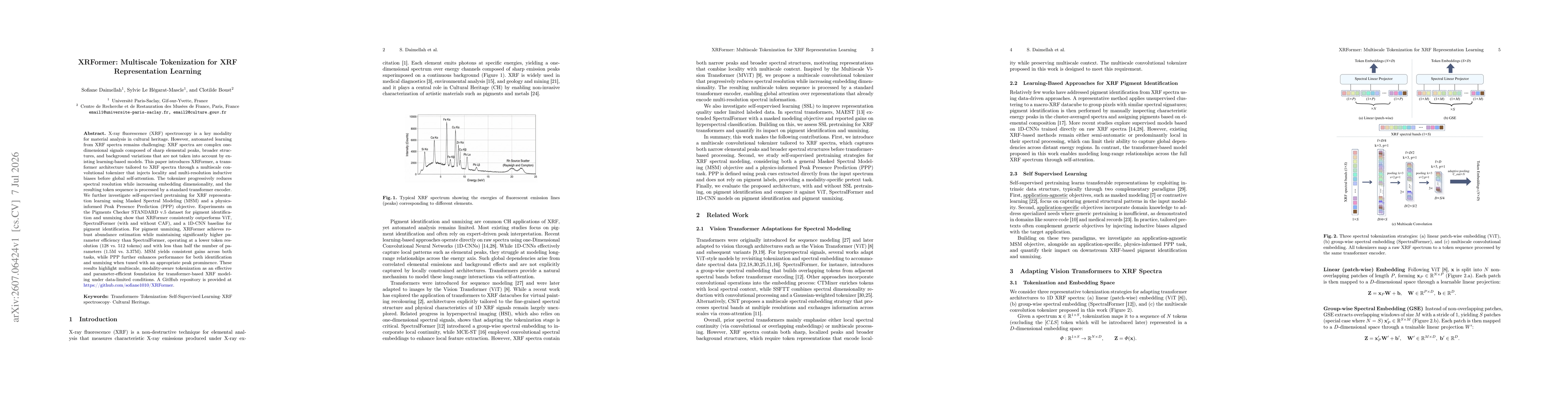 Thumbnail for XRFormer: Multiscale Tokenization for XRF Representation Learning