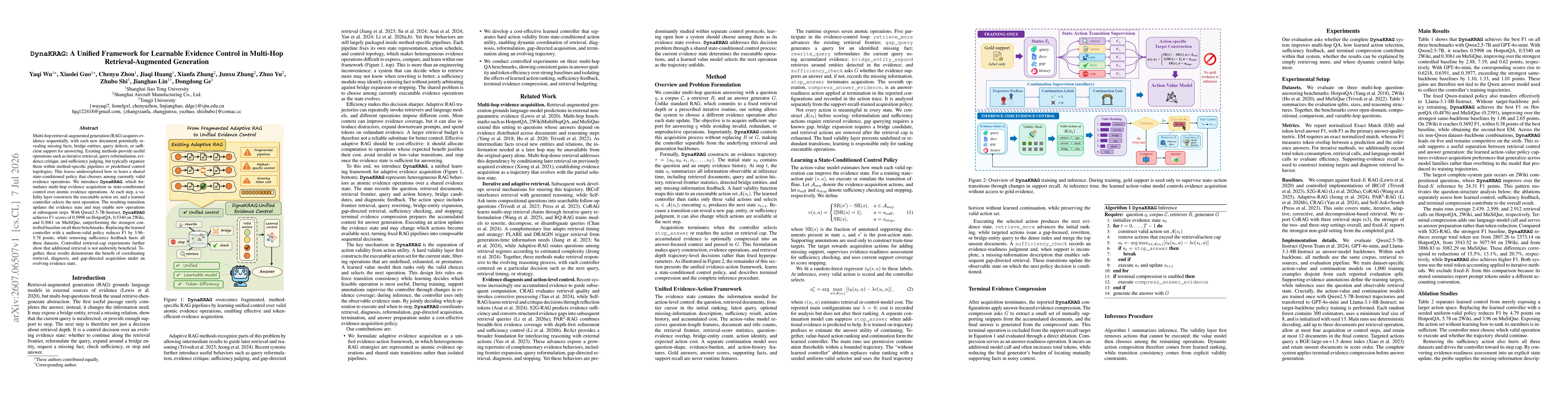 Thumbnail for DynaKRAG: A Unified Framework for Learnable Evidence Control in Multi-Hop Retrieval-Augmented Generation