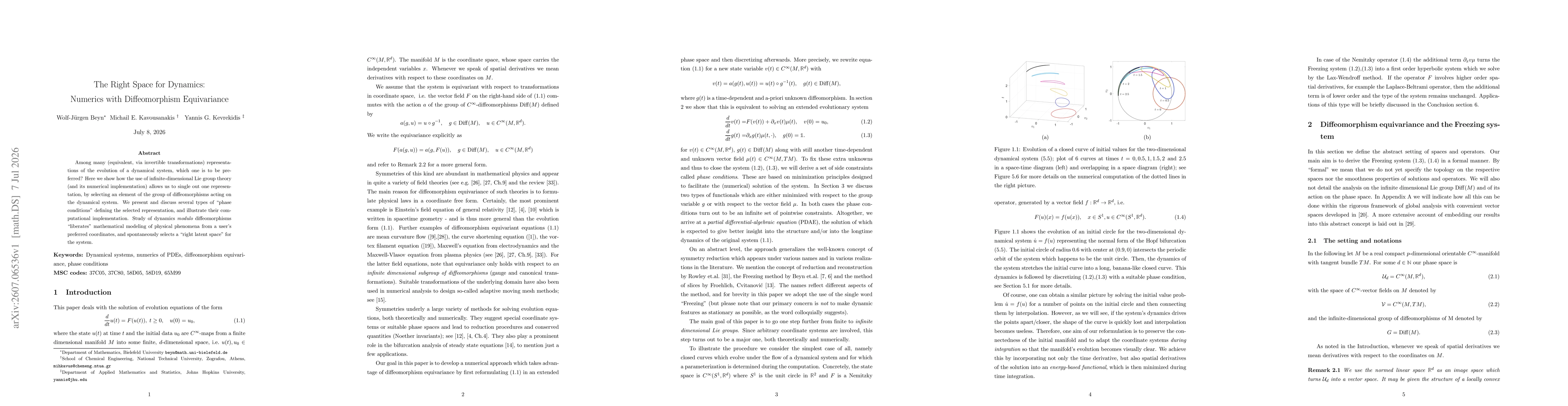 Thumbnail for The Right Space for Dynamics: Numerics with Diffeomorphism Equivariance