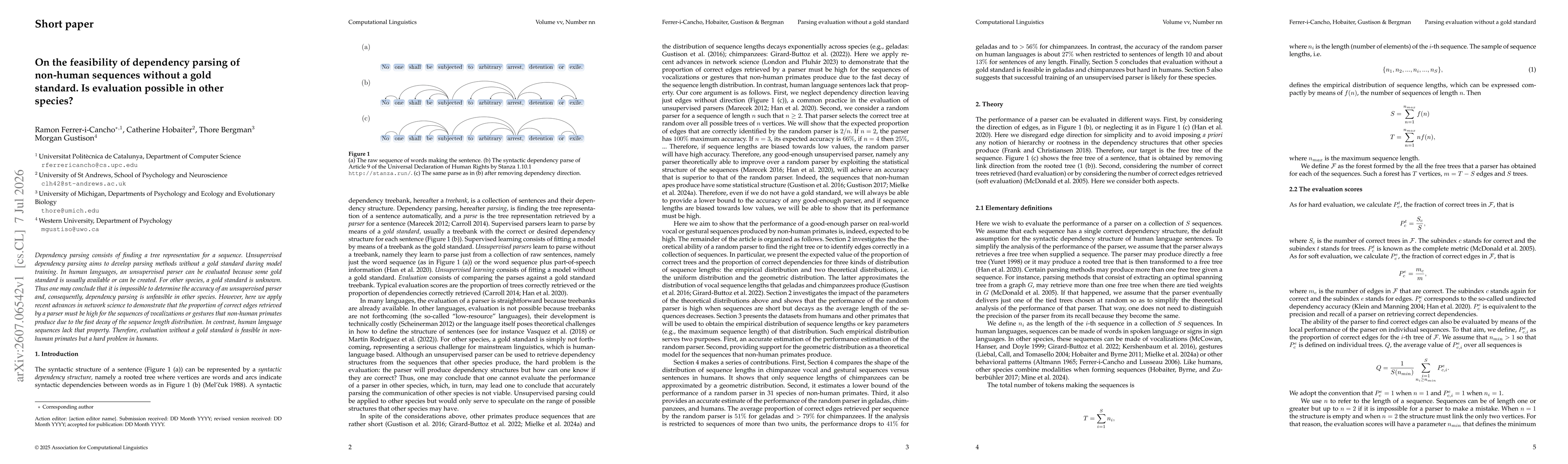 Thumbnail for On the feasibility of dependency parsing of non-human sequences without a gold standard. Is evaluation possible in other species?