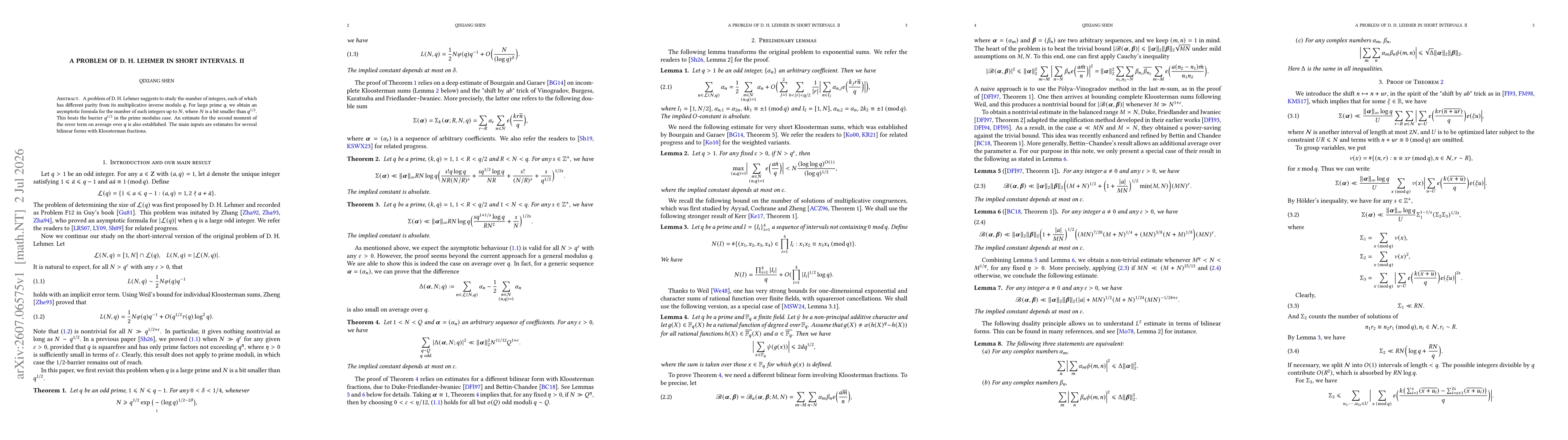 Thumbnail for A problem of D. H. Lehmer in short intervals. II