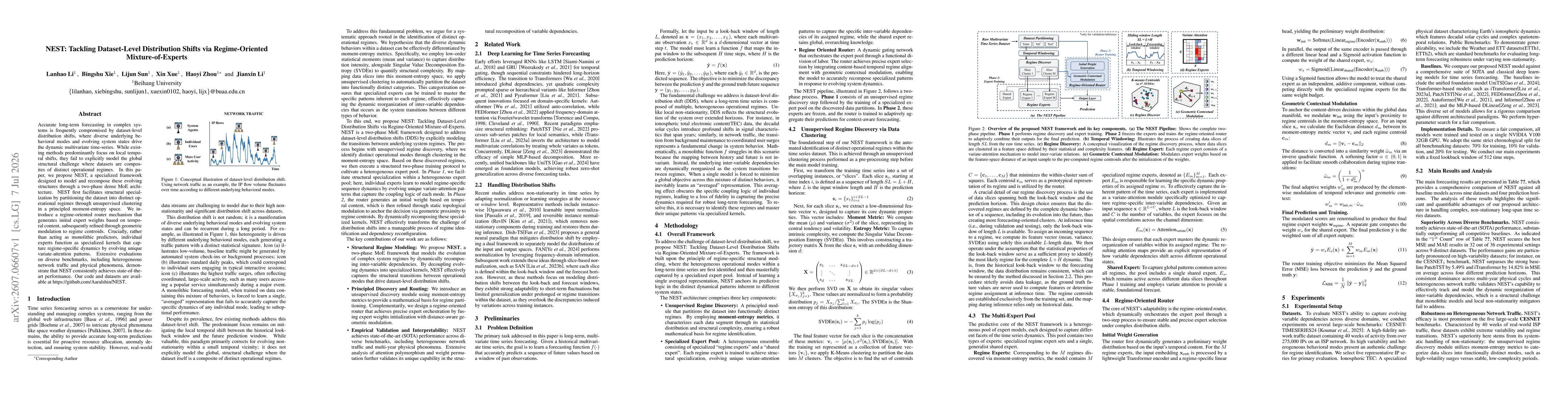 Thumbnail for NEST: Tackling Dataset-Level Distribution Shifts via Regime-Oriented Mixture-of-Experts