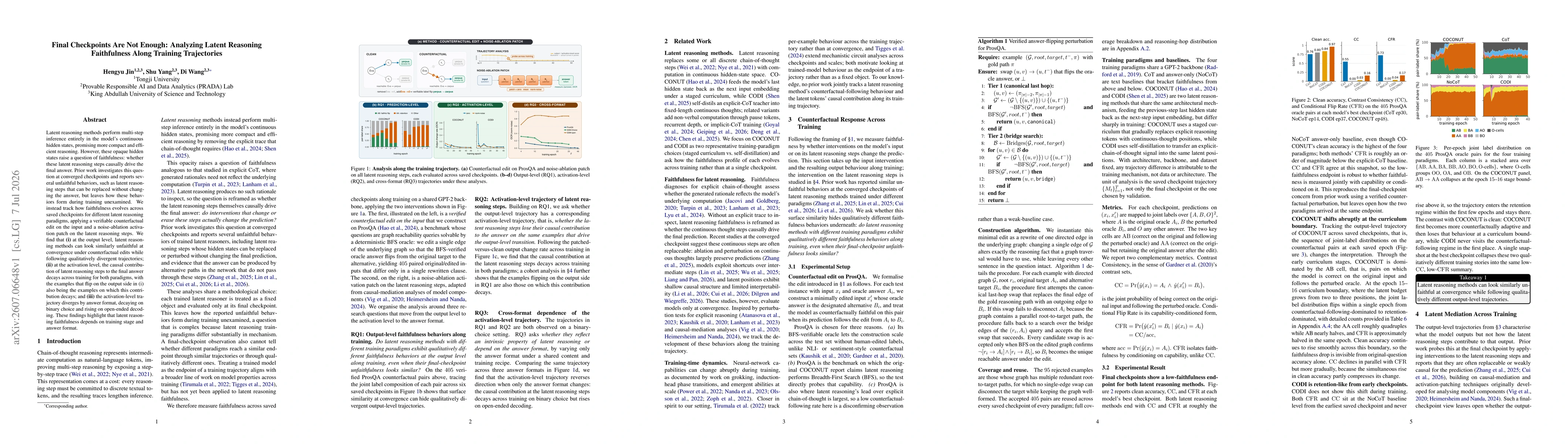 Thumbnail for Final Checkpoints Are Not Enough: Analyzing Latent Reasoning Faithfulness Along Training Trajectories