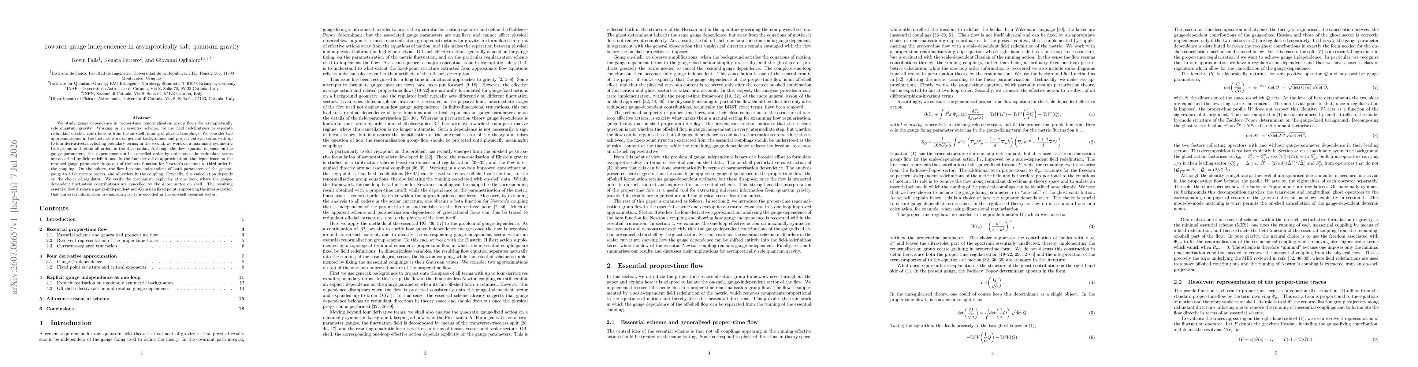 Thumbnail for Towards gauge independence in asymptotically safe quantum gravity