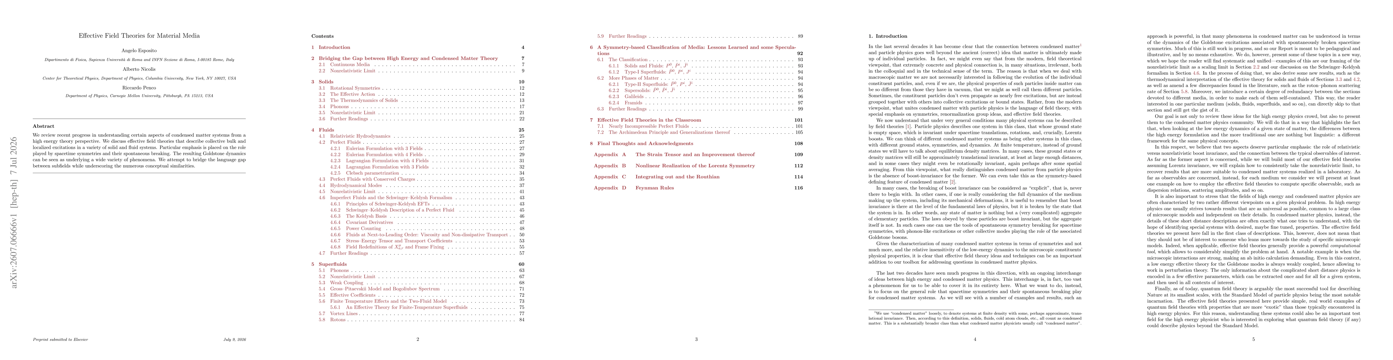 Thumbnail for Effective Field Theories for Material Media