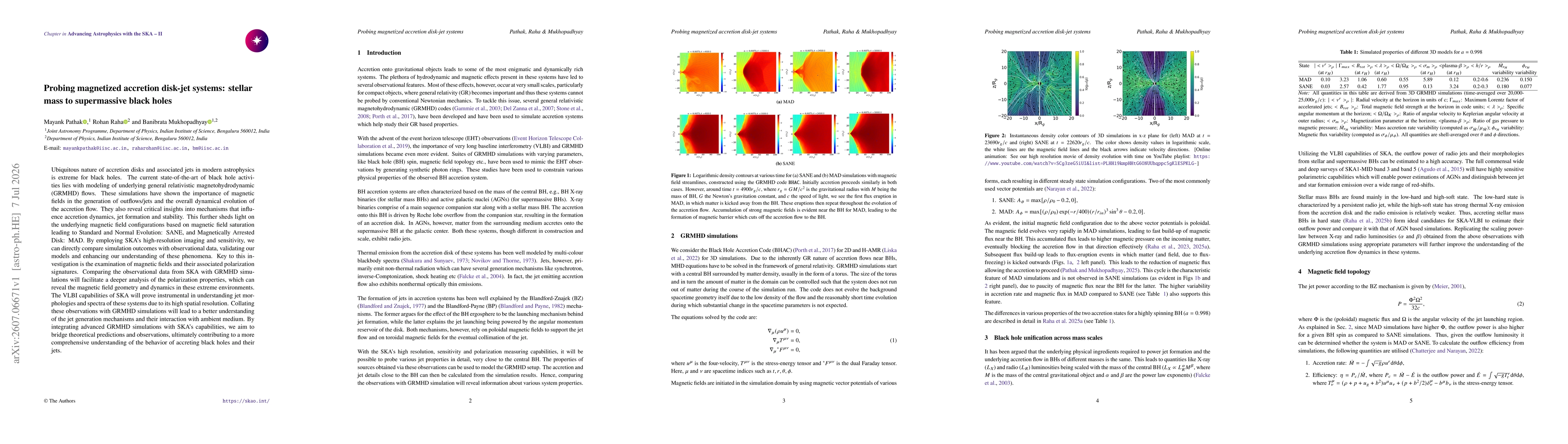 Thumbnail for Probing magnetized accretion disk-jet systems: stellar mass to supermassive black holes