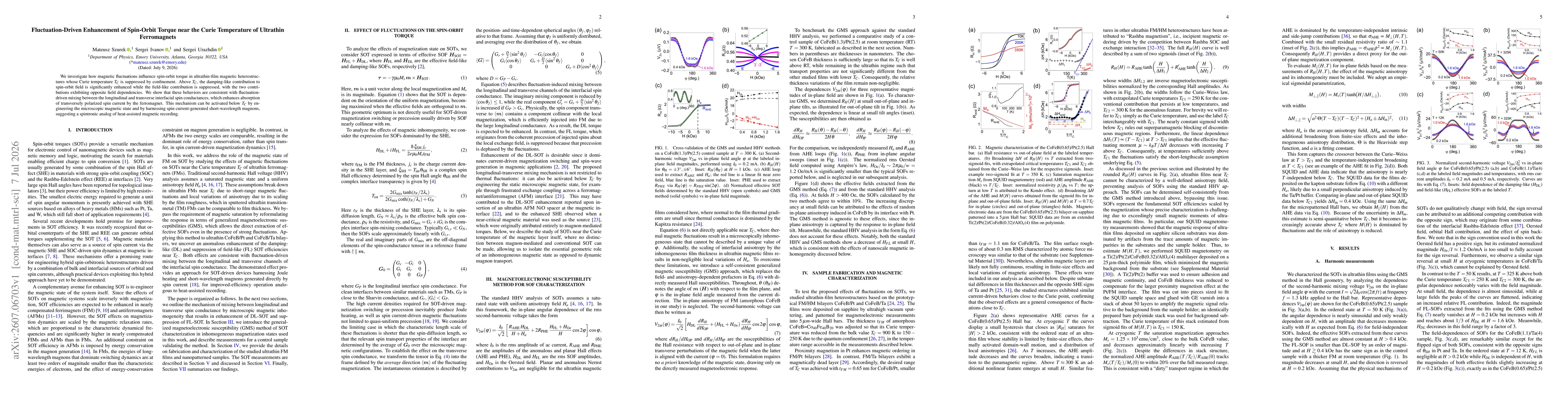 Thumbnail for Fluctuation-Driven Enhancement of Spin-Orbit Torque near the Curie Temperature of Ultrathin Ferromagnets