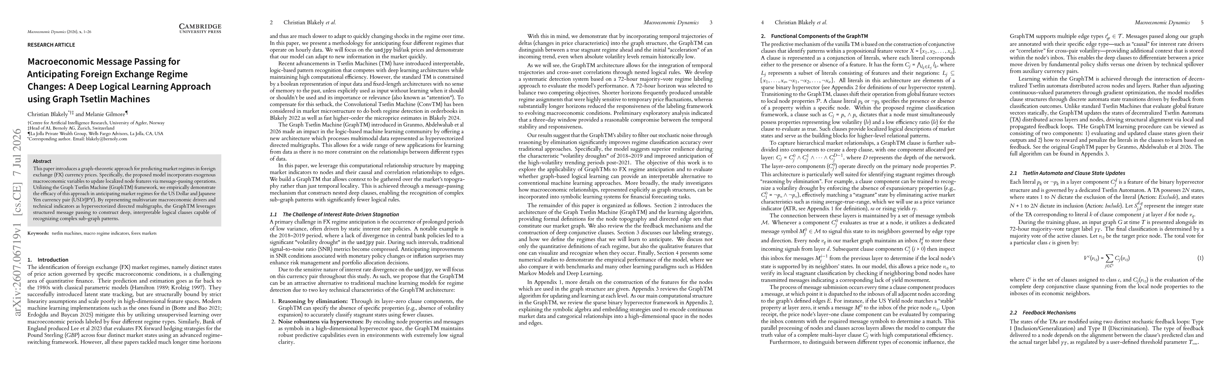 Thumbnail for Macroeconomic Message Passing for Anticipating Foreign Exchange Regime Changes: A Deep Logical Learning Approach using Graph Tsetlin Machines