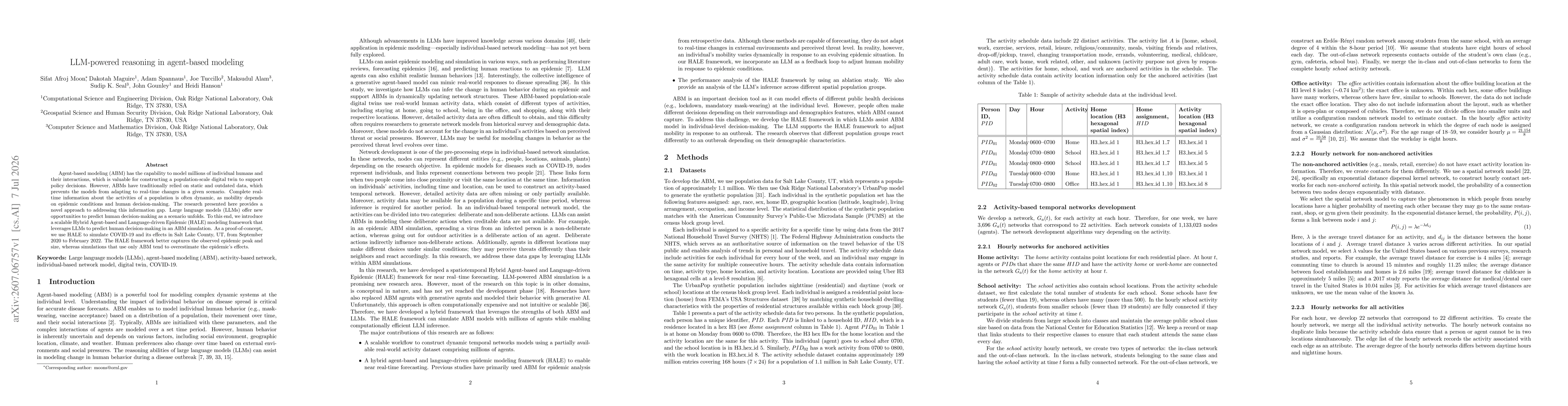 Thumbnail for LLM-powered reasoning in agent-based modeling
