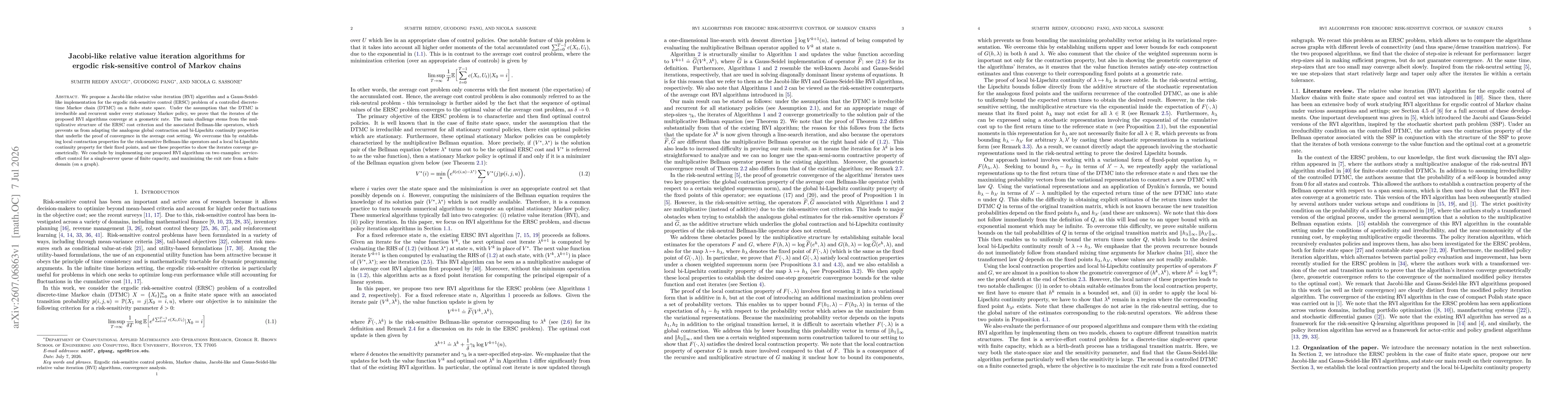 Thumbnail for Jacobi-like relative value iteration algorithms for ergodic risk-sensitive control of Markov chains
