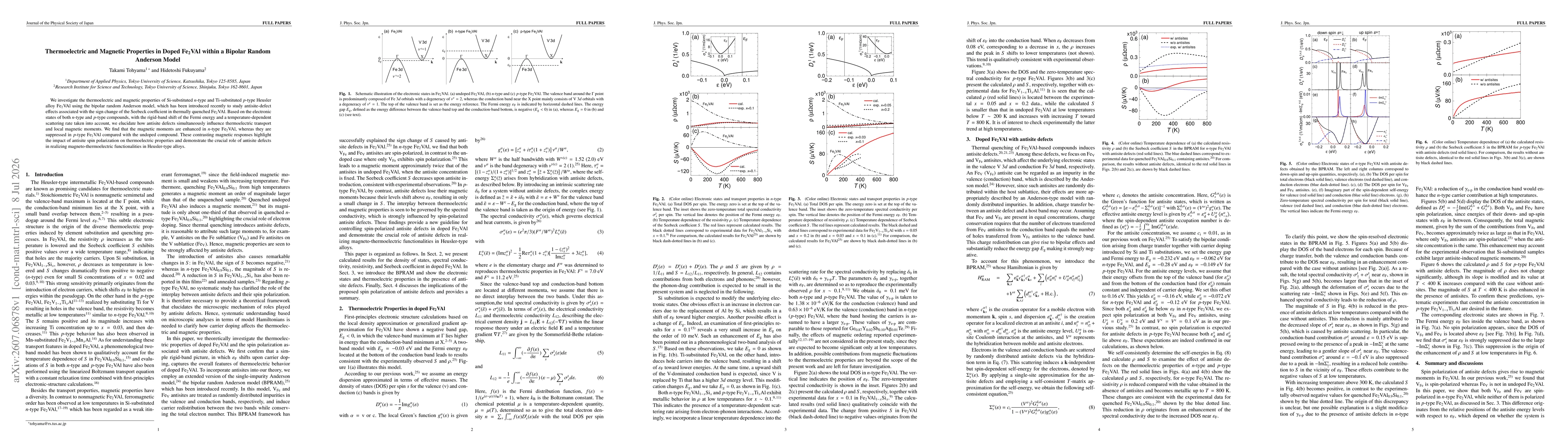 Thumbnail for Thermoelectric and Magnetic Properties in Doped Fe$_2$VAl within a Bipolar Random Anderson Model