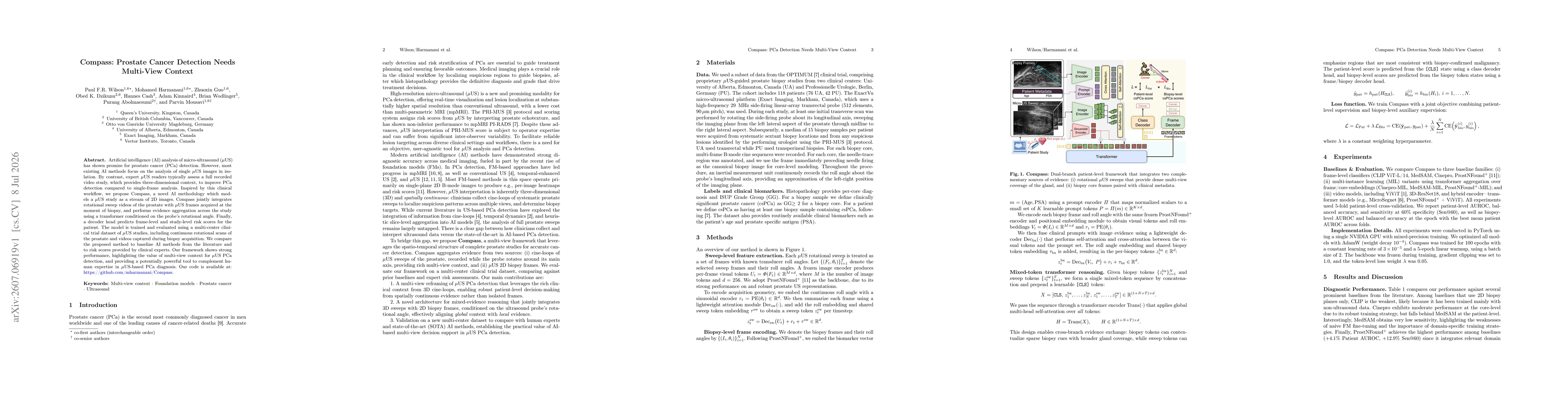 Thumbnail for Compass: Prostate Cancer Detection Needs Multi-View Context