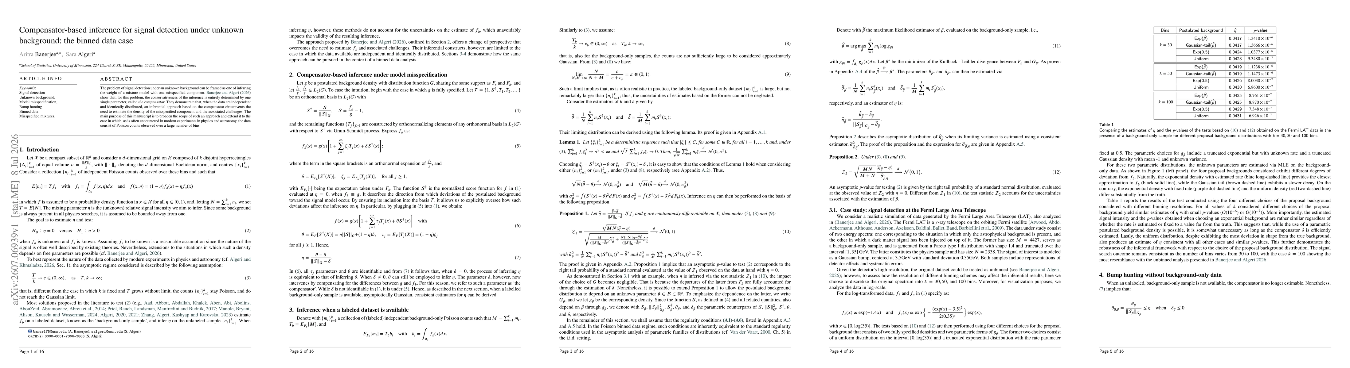 Thumbnail for Compensator-based inference for signal detection under unknown background: the binned data case