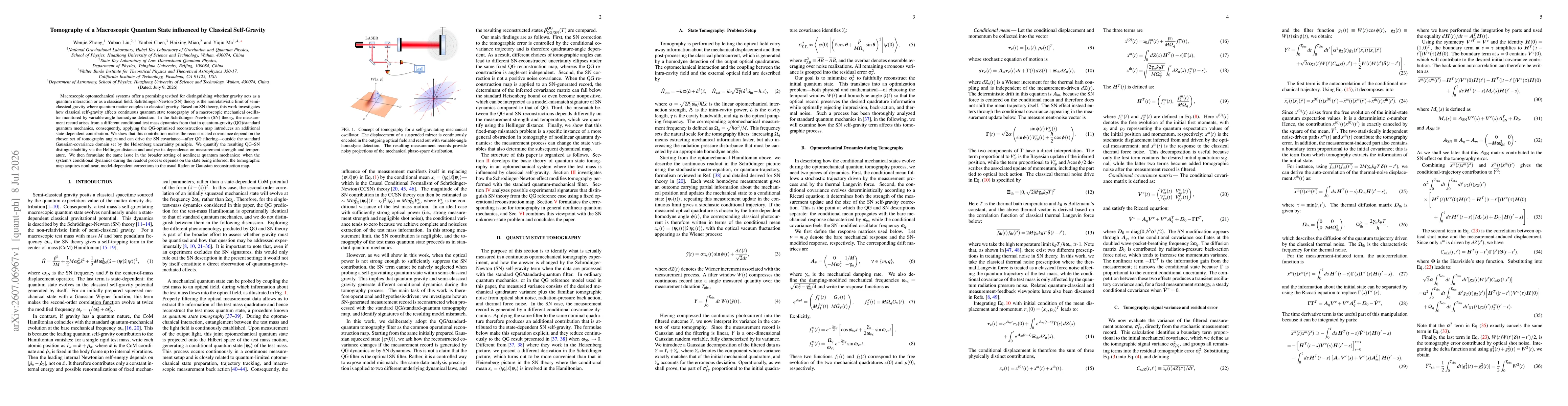 Thumbnail for Tomography of a Macroscopic Quantum State influenced by Classical Self-Gravity