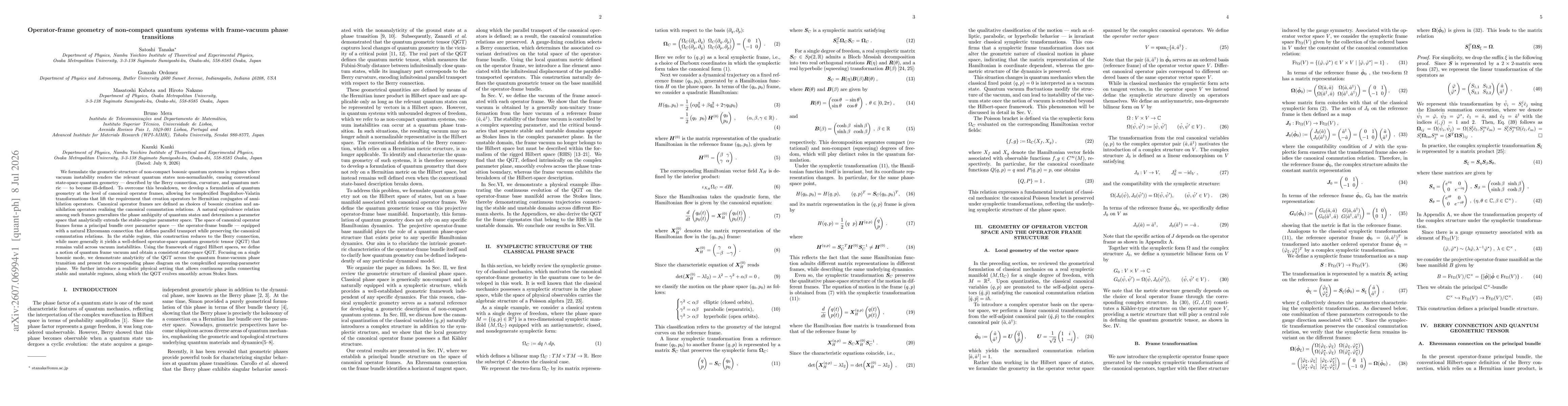 Thumbnail for Operator-frame geometry of non-compact quantum systems with frame-vacuum phase transitions