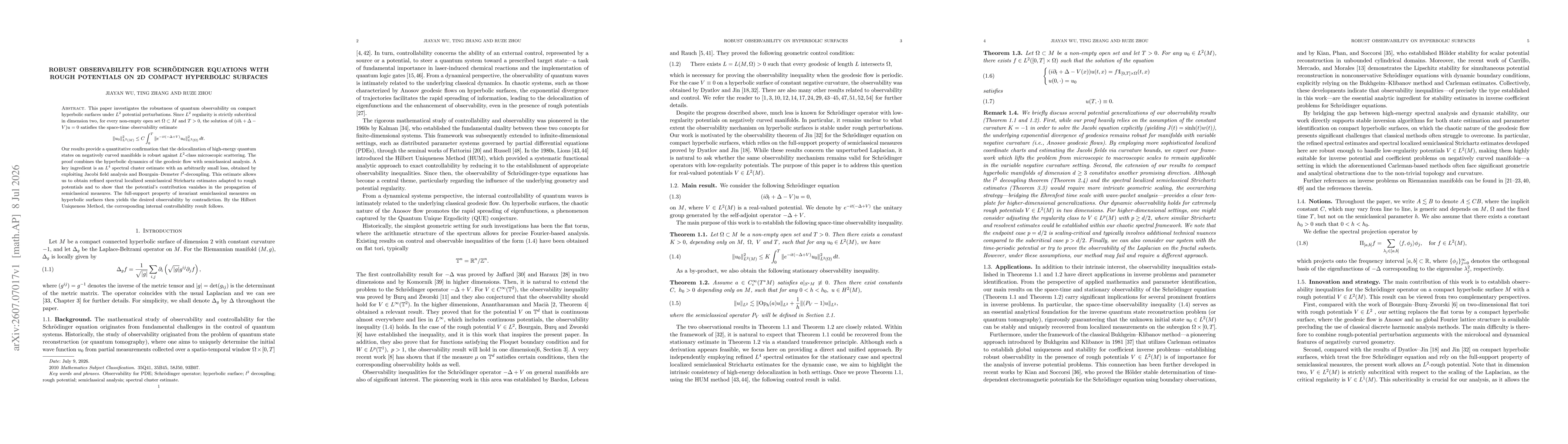 Thumbnail for Robust Observability for Schrödinger Equations with Rough Potentials on 2D Compact Hyperbolic Surfaces