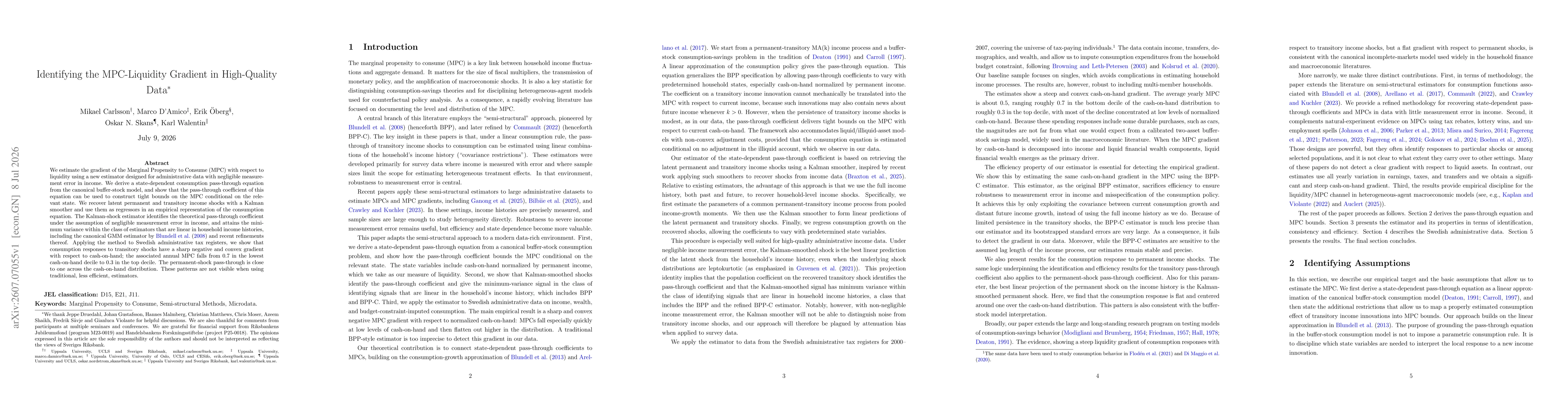 Thumbnail for Identifying the MPC-Liquidity Gradient in High-Quality Data