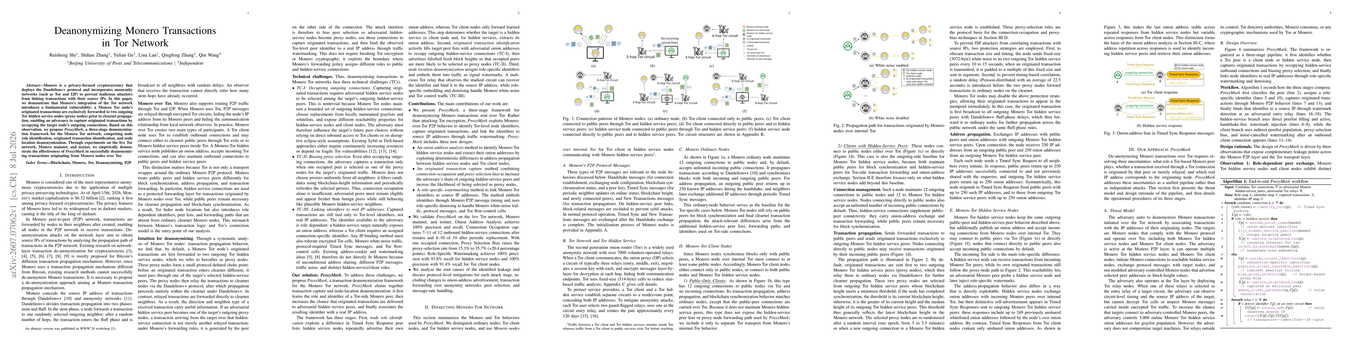 Thumbnail for Deanonymizing Monero Transactions in Tor Network