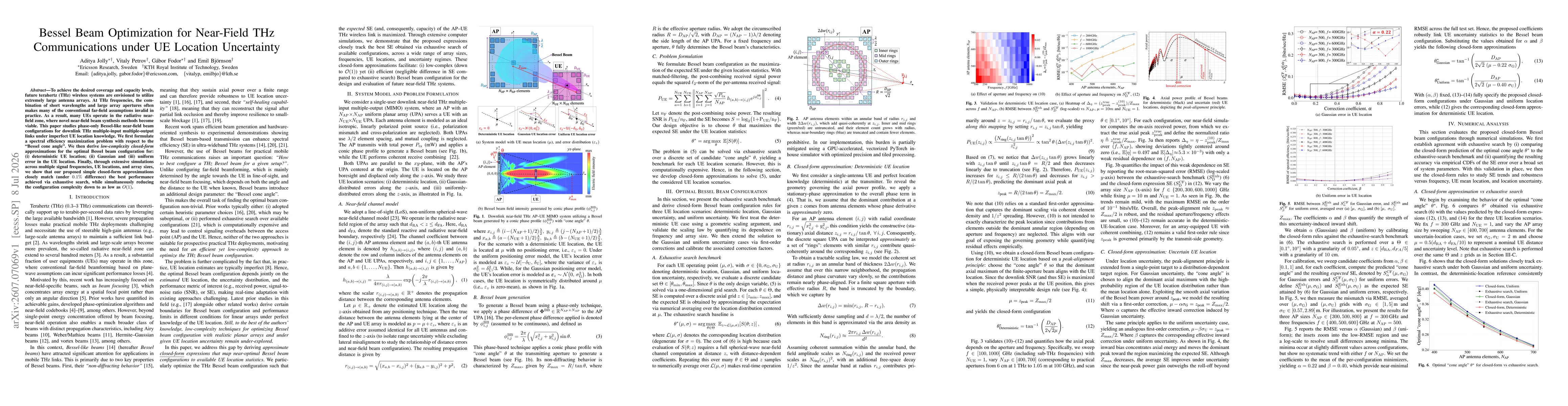 Thumbnail for Bessel Beam Optimization for Near-Field THz Communications under UE Location Uncertainty