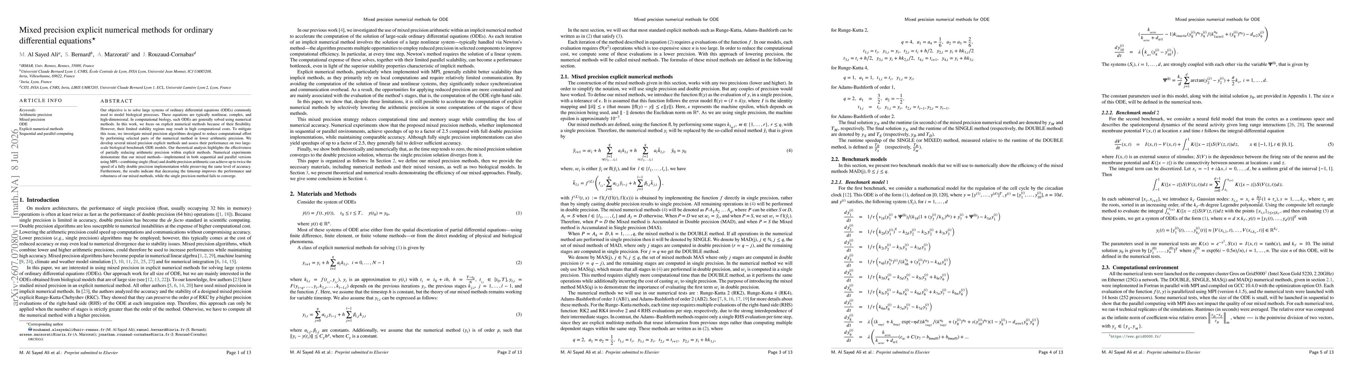 Thumbnail for Mixed precision explicit numerical methods for ordinary differential equations