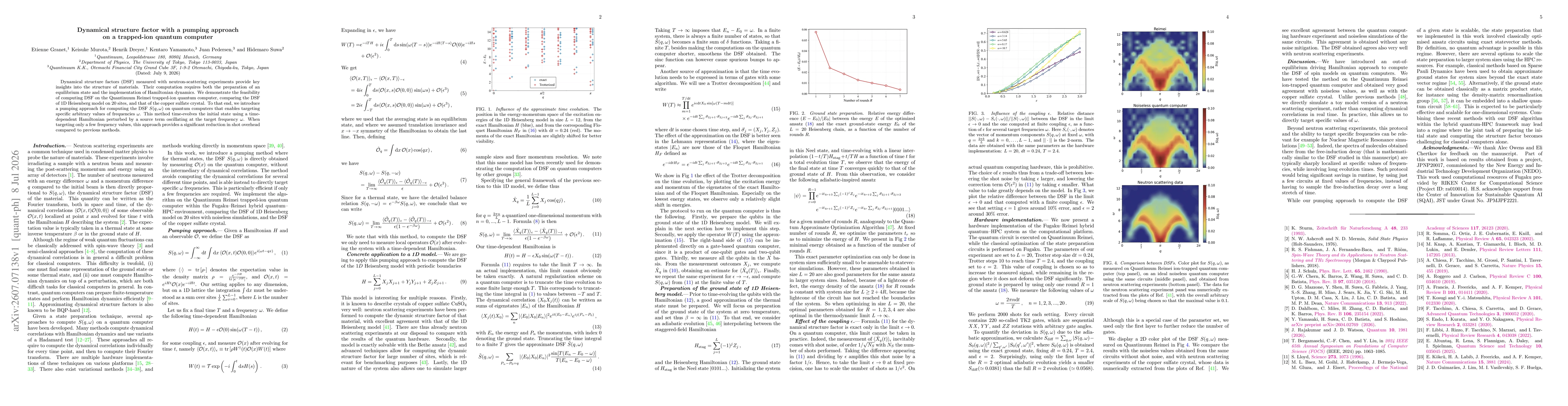 Thumbnail for Dynamical structure factor with a pumping approach on a trapped-ion quantum computer
