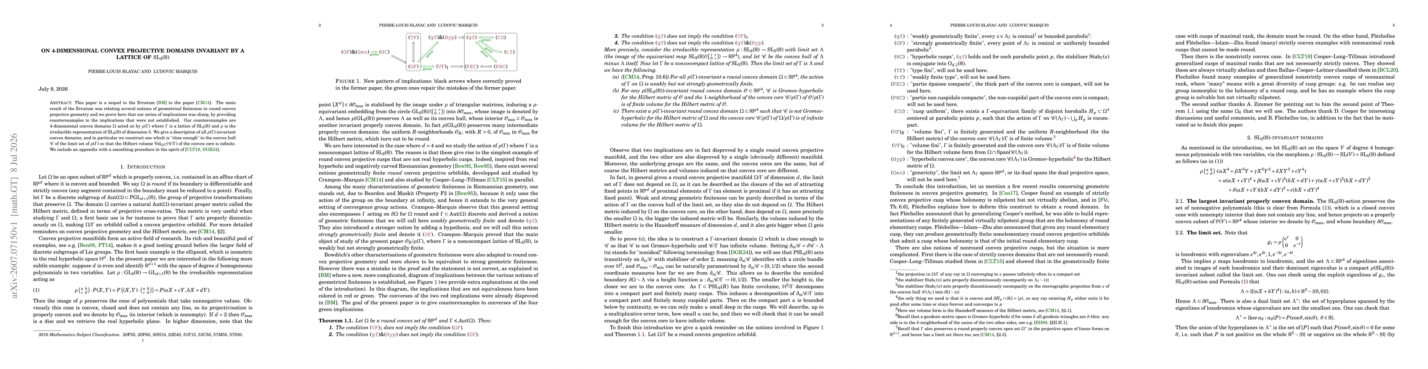 Thumbnail for On 4-dimensional convex projective domains invariant by a lattice of $\mathrm{SL}_2 (\mathbb{R})$