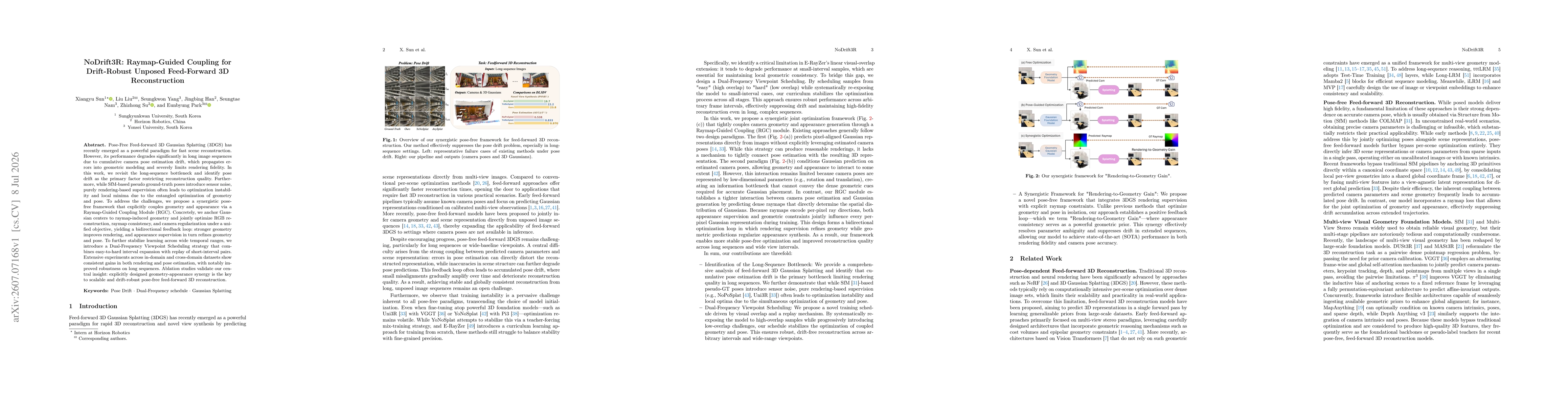 Thumbnail for NoDrift3R: Raymap-Guided Coupling for Drift-Robust Unposed Feed-Forward 3D Reconstruction