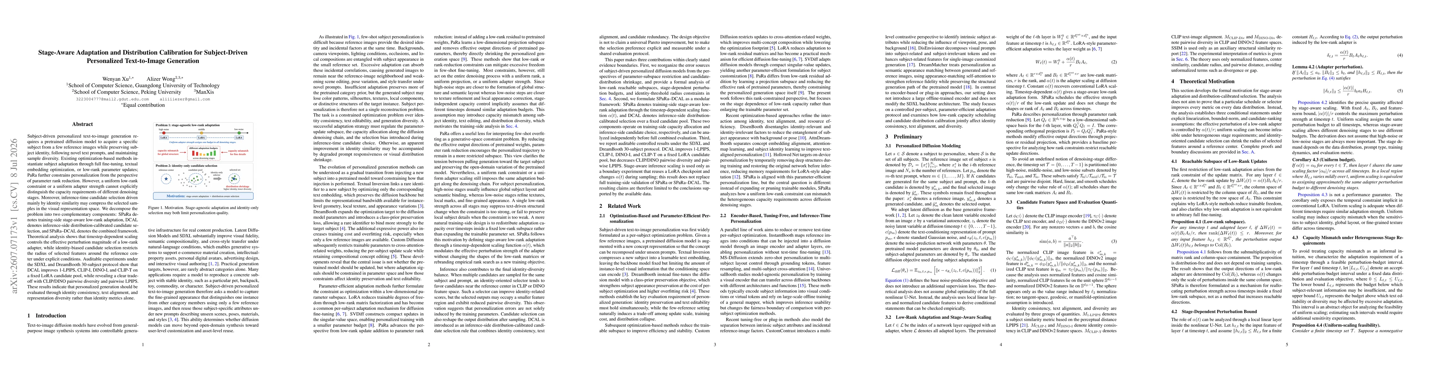 Thumbnail for Stage-Aware Adaptation and Distribution Calibration for Subject-Driven Personalized Text-to-Image Generation