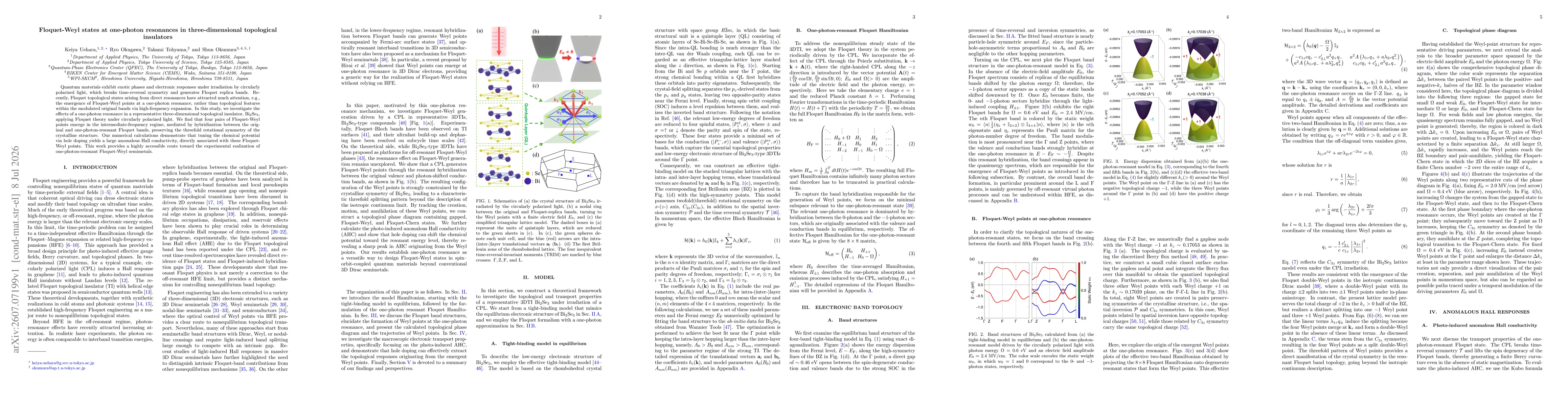 Thumbnail for Floquet-Weyl states at one-photon resonances in three-dimensional topological insulators