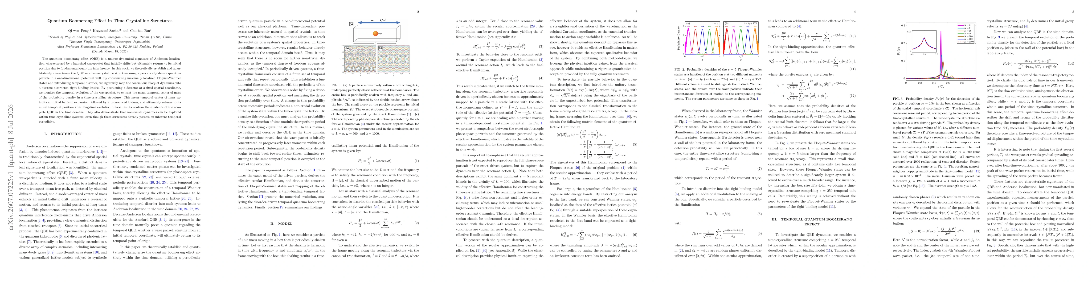 Thumbnail for Quantum Boomerang Effect in Time-Crystalline Structures