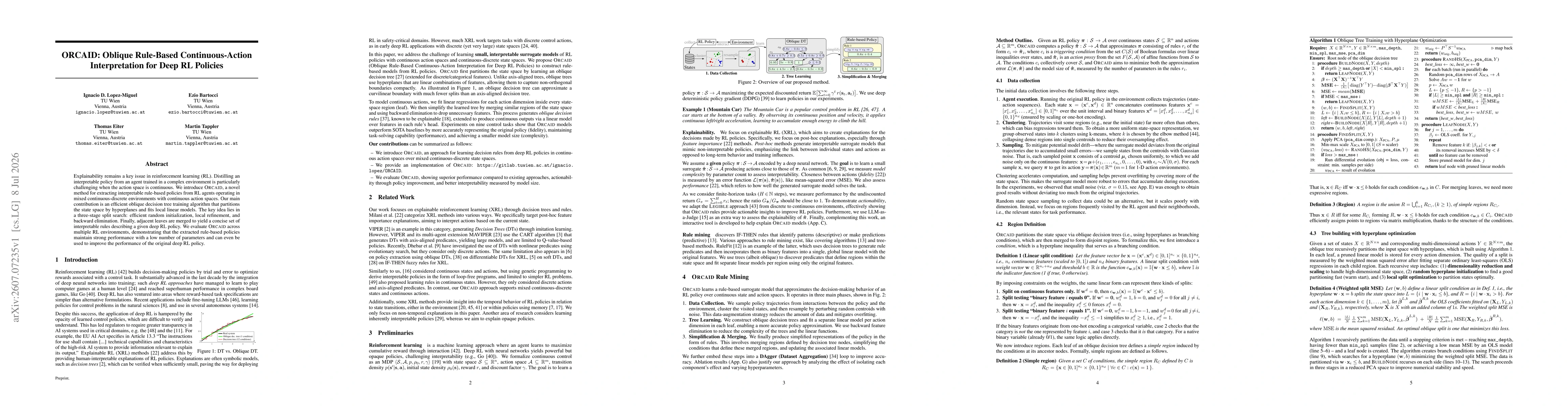 Thumbnail for ORCAID: Oblique Rule-Based Continuous-Action Interpretation for Deep RL Policies