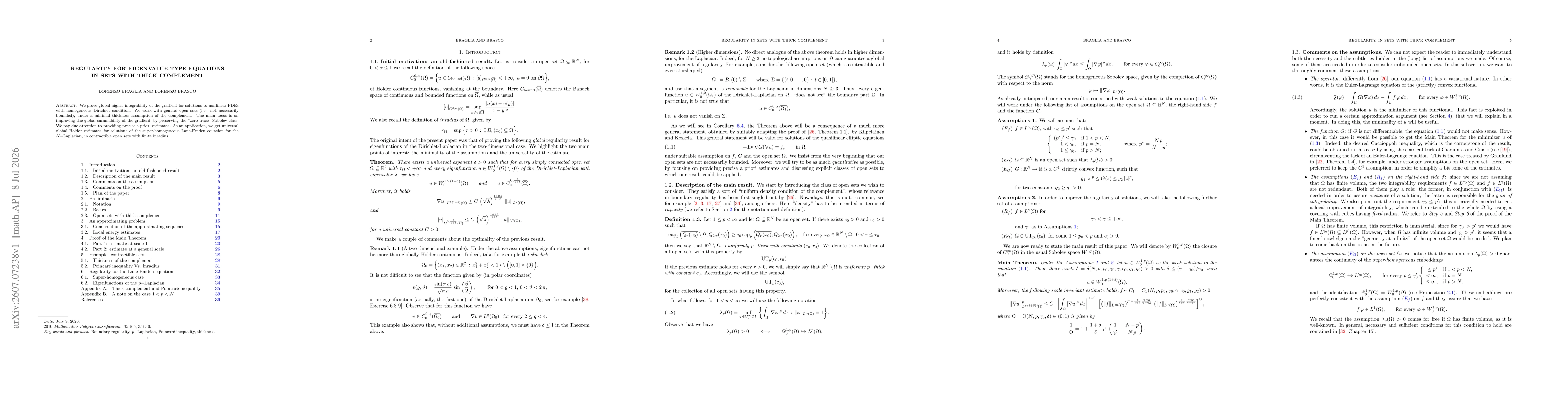 Thumbnail for Regularity for eigenvalue-type equations in sets with thick complement