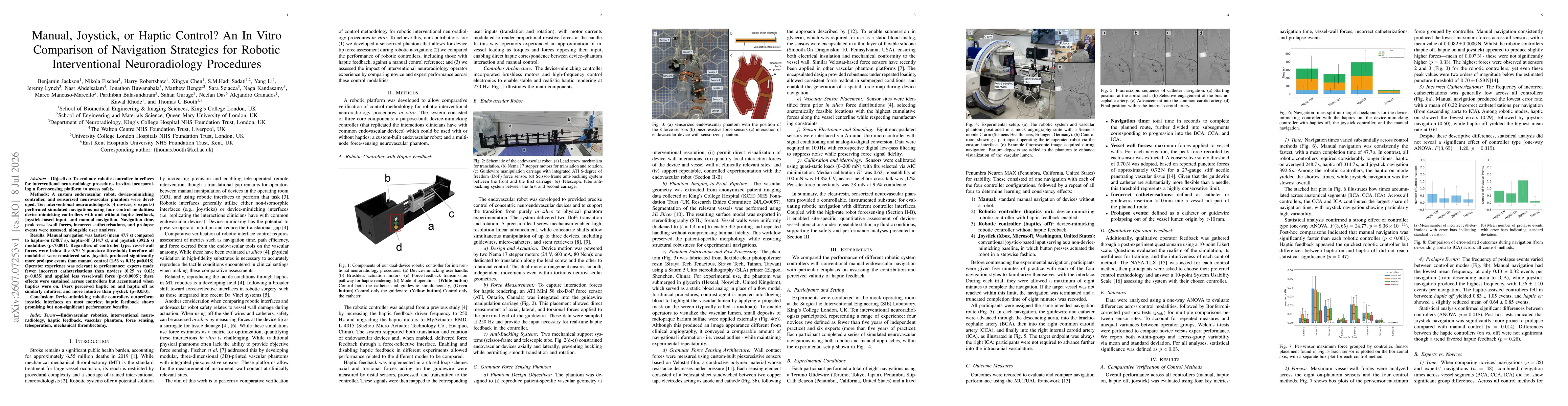 Thumbnail for Manual, Joystick, or Haptic Control? An In Vitro Comparison of Navigation Strategies for Robotic Interventional Neuroradiology Procedures