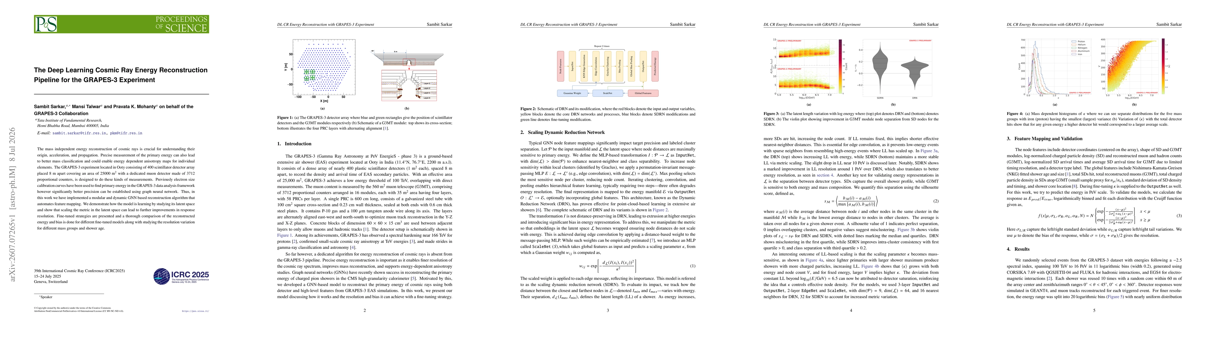 Thumbnail for The Deep Learning Cosmic Ray Energy Reconstruction Pipeline for the GRAPES-3 Experiment