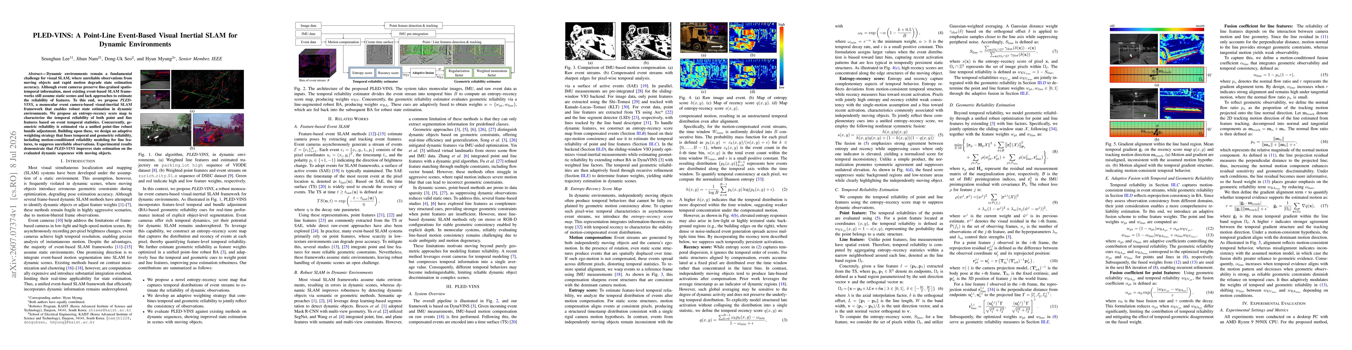 Thumbnail for PLED-VINS: A Point-Line Event-Based Visual Inertial SLAM for Dynamic Environments