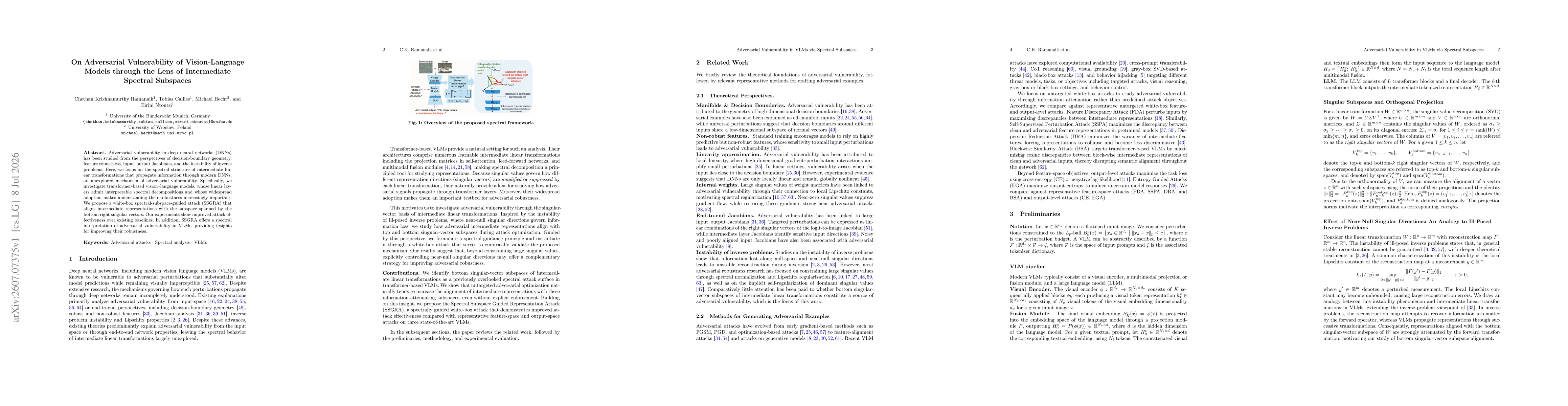 Thumbnail for On Adversarial Vulnerability of Vision-Language Models through the Lens of Intermediate Spectral Subspaces