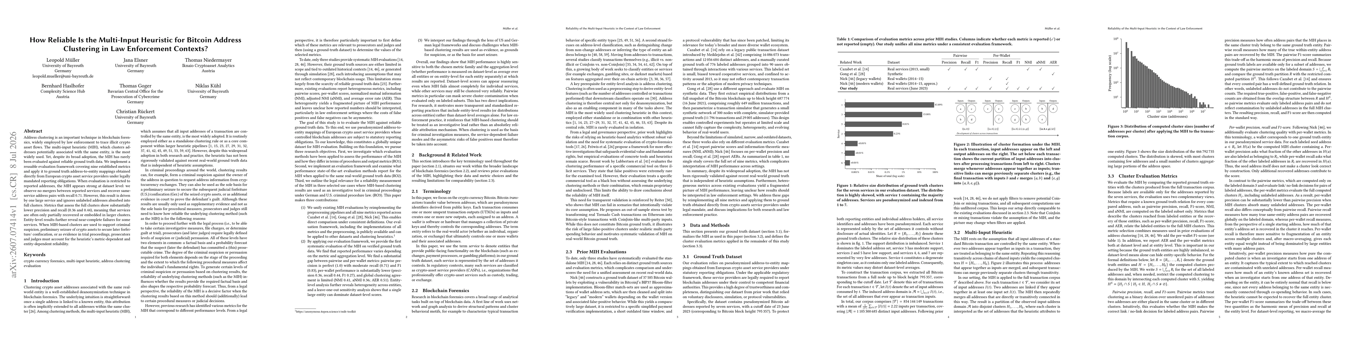 Thumbnail for How Reliable Is the Multi-Input Heuristic for Bitcoin Address Clustering in Law Enforcement Contexts?