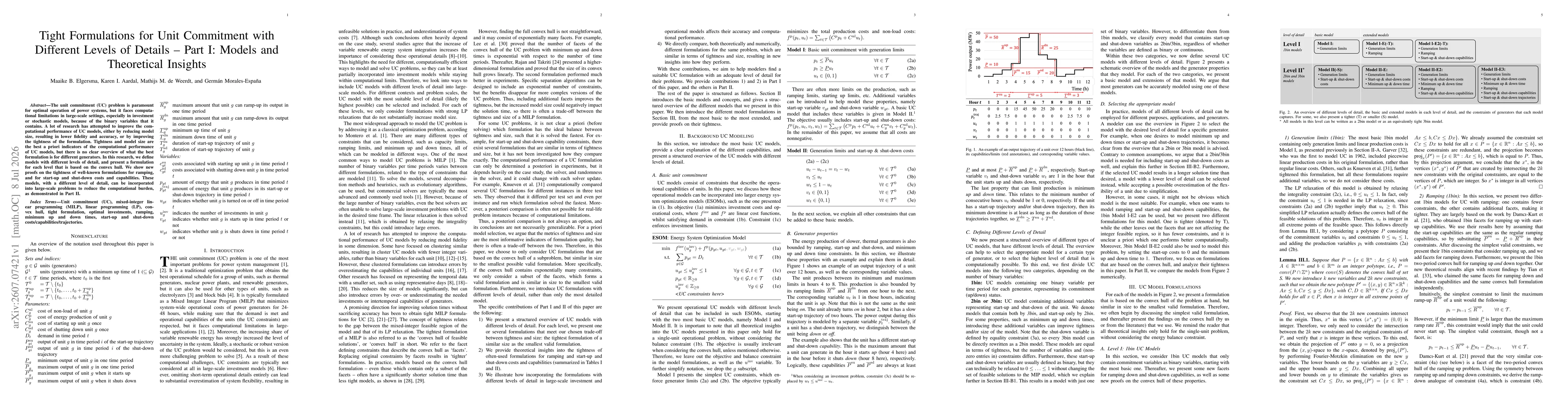 Thumbnail for Tight Formulations for Unit Commitment with Different Levels of Details -- Part I: Models and Theoretical Insights
