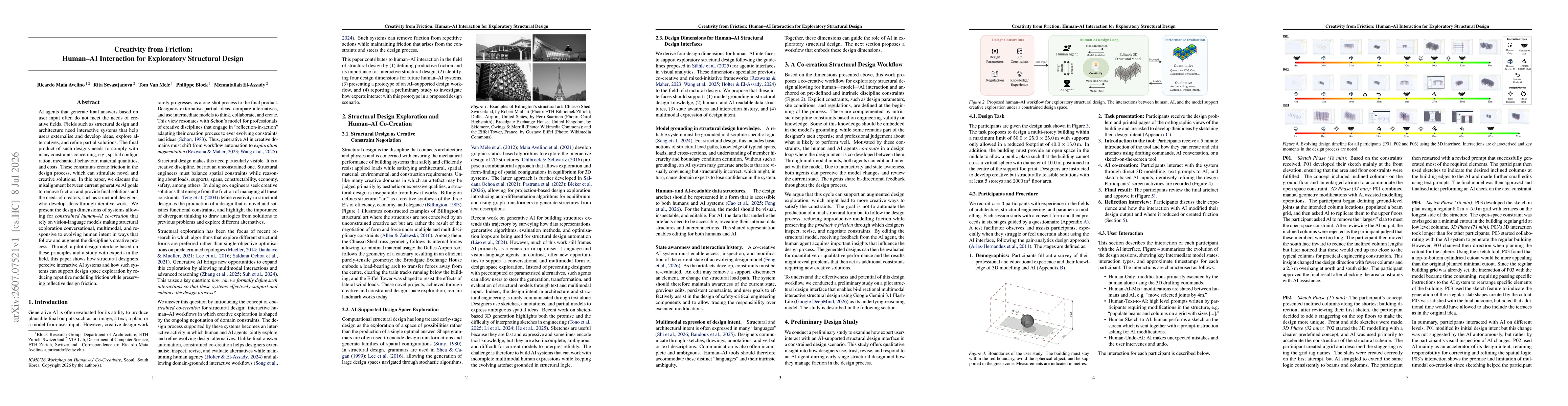 Thumbnail for Creativity from Friction: Human-AI Interaction for Exploratory Structural Design